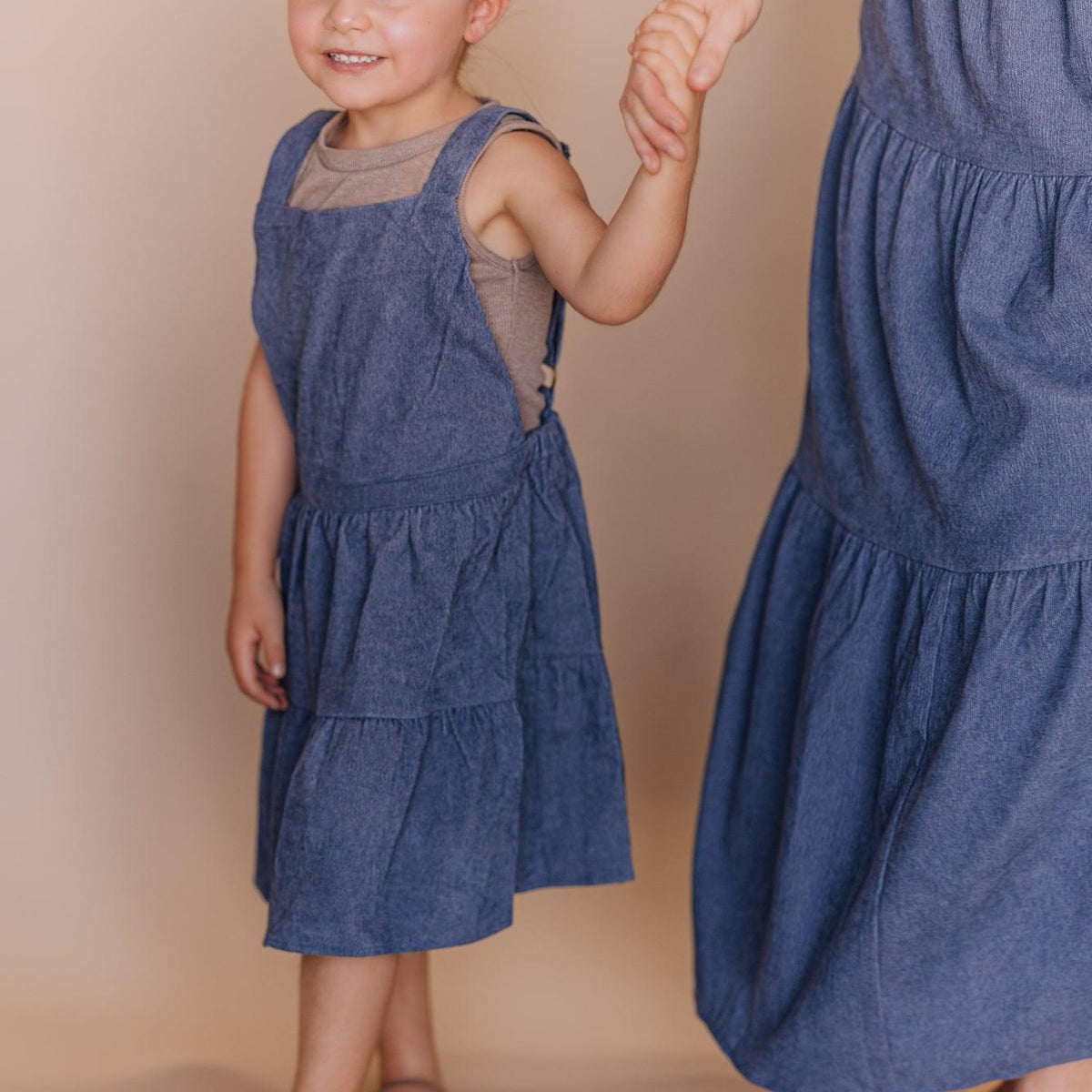 navy blue overall dress Girls Overall Dress in Navy Blue – FEHRNVI