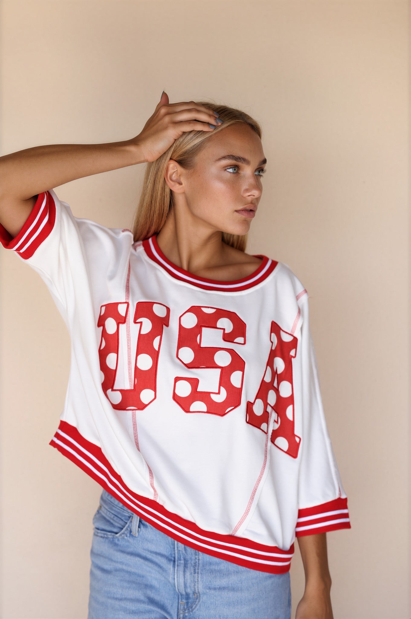 Red USA top