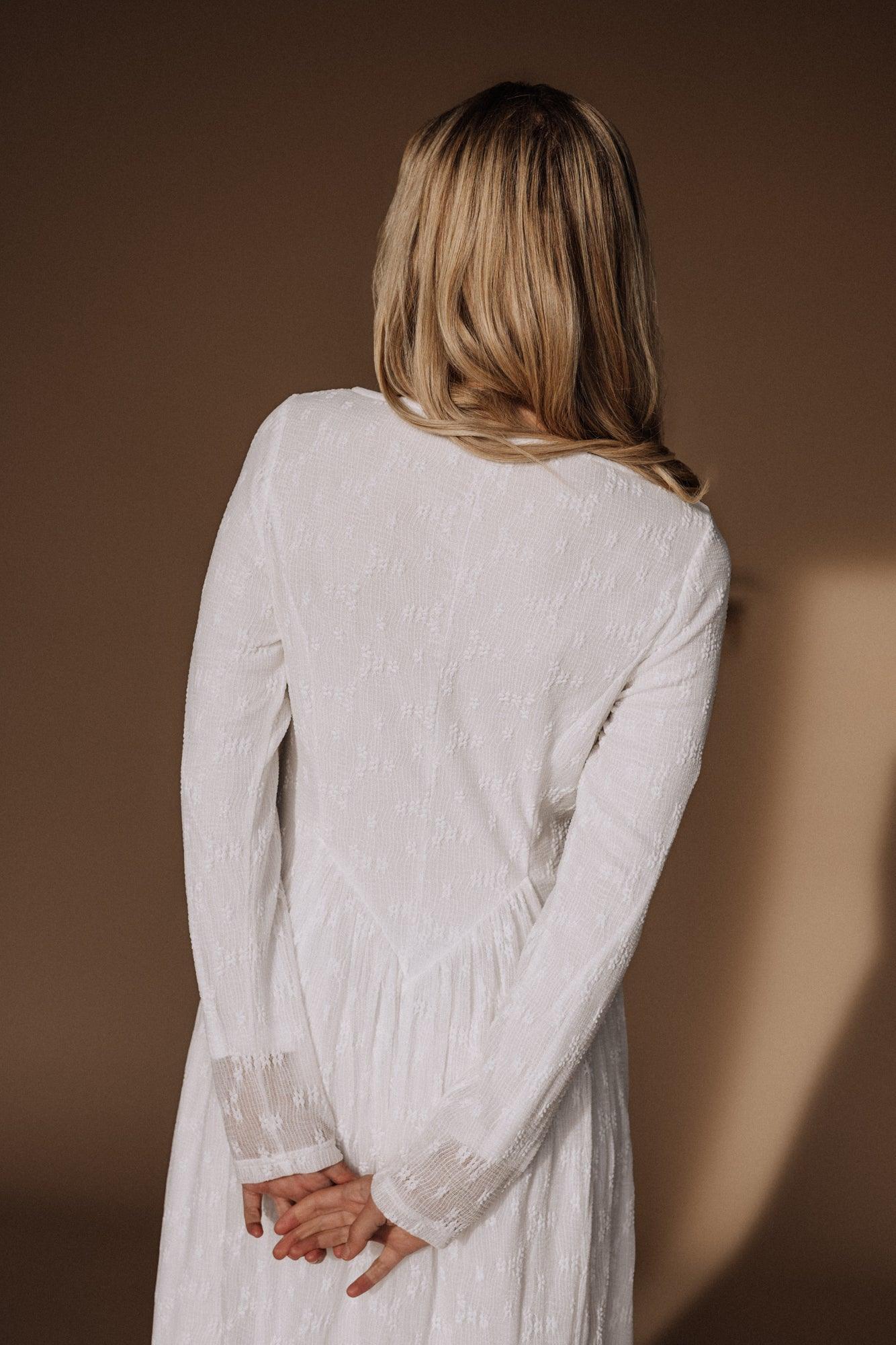 Long Sleeve White Dress