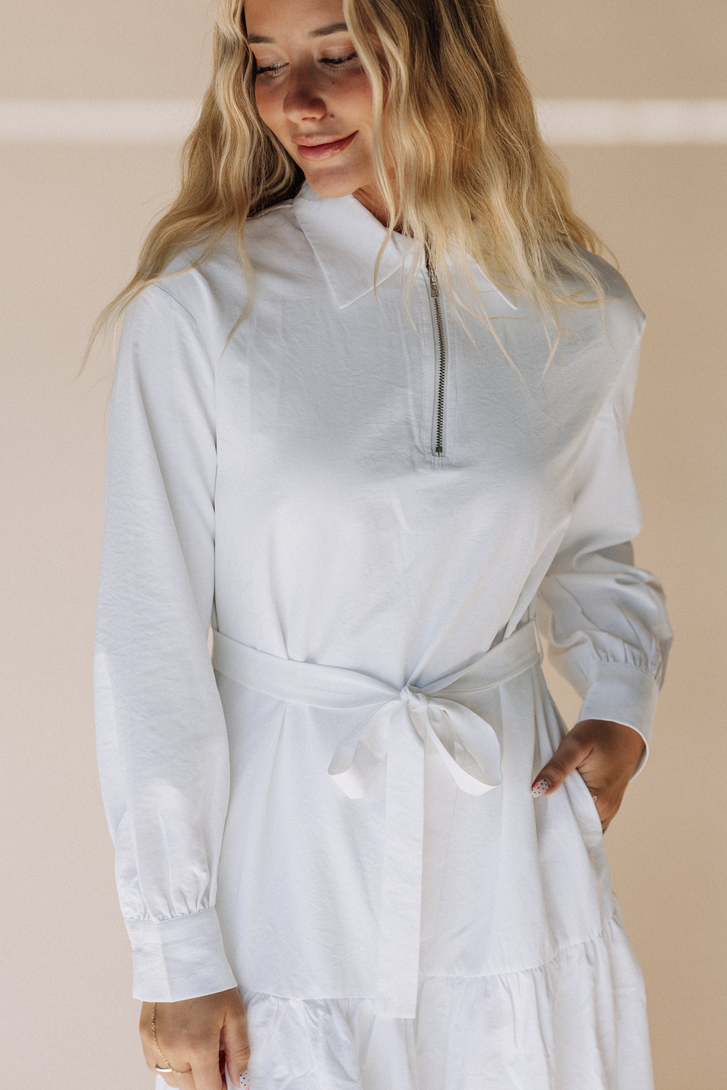 Front zipper lds temple dress