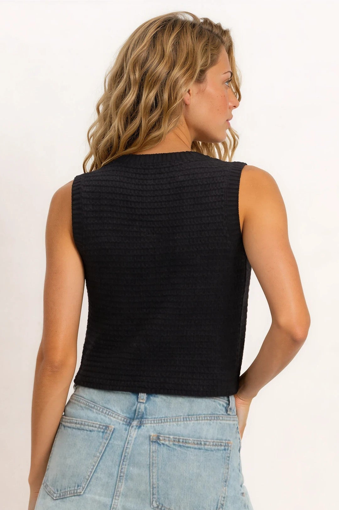 modest sleeveless top