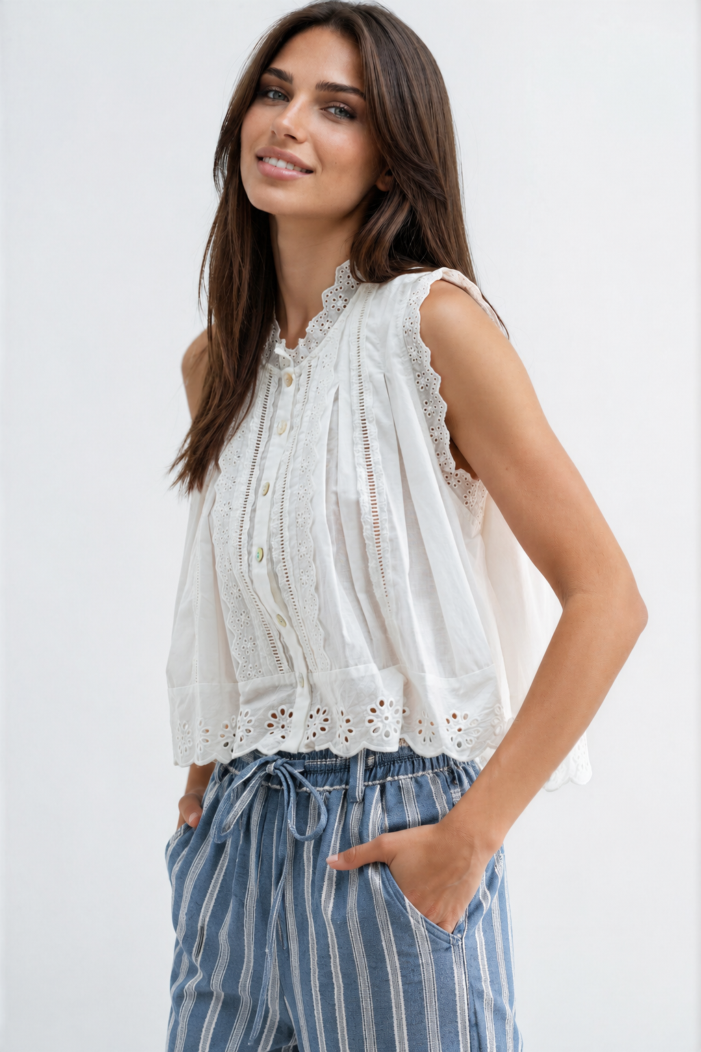 Modest sleeveless top