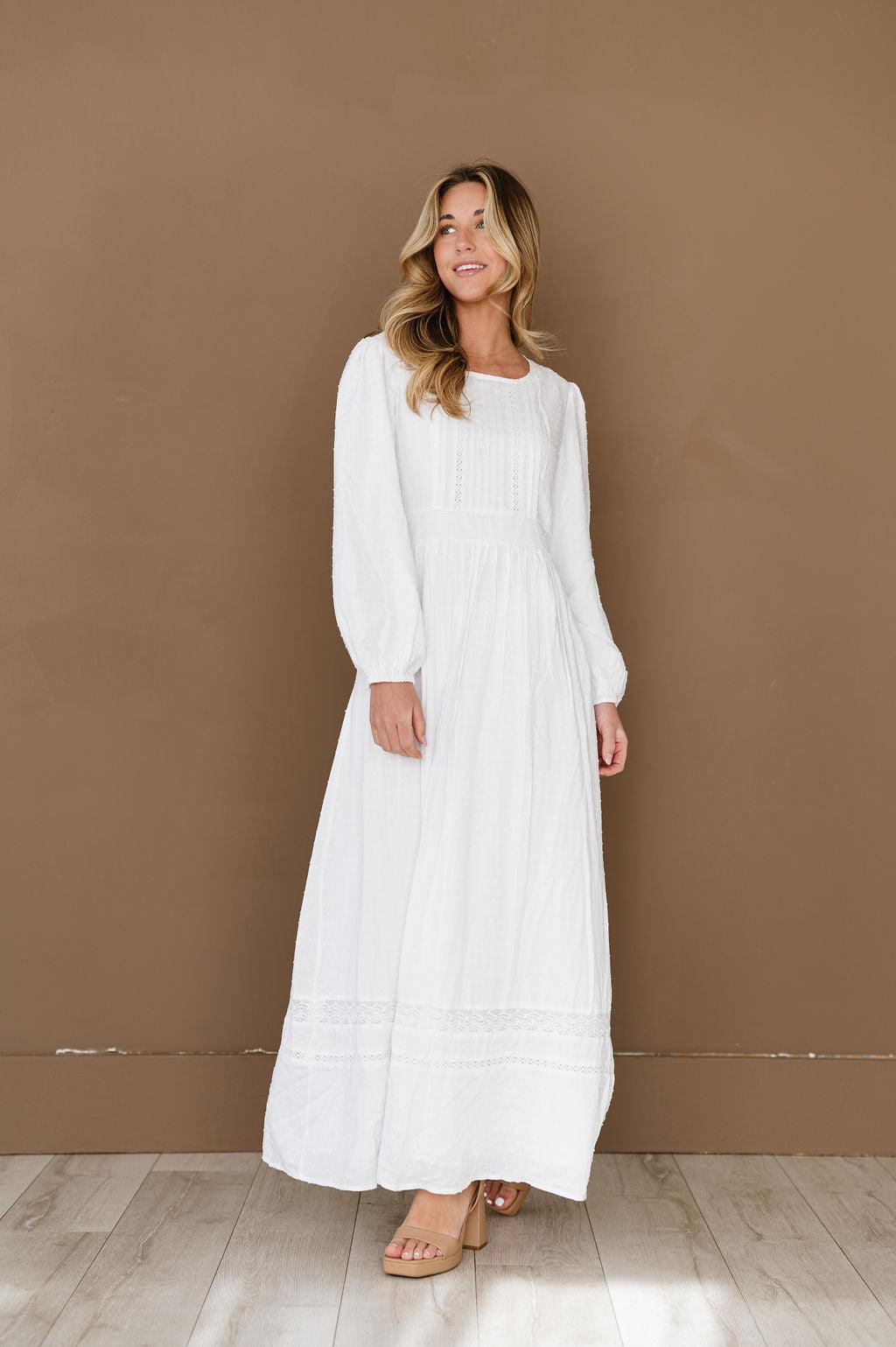 Long Sleeve White Dress