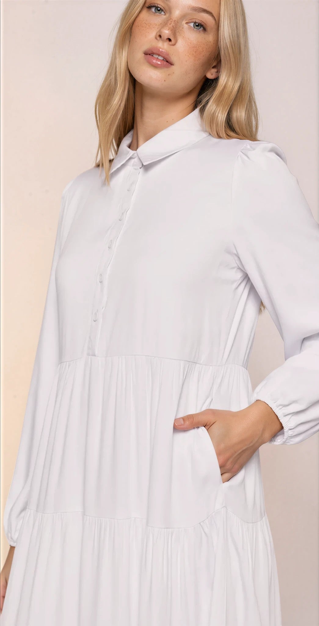Button up lds temple dress