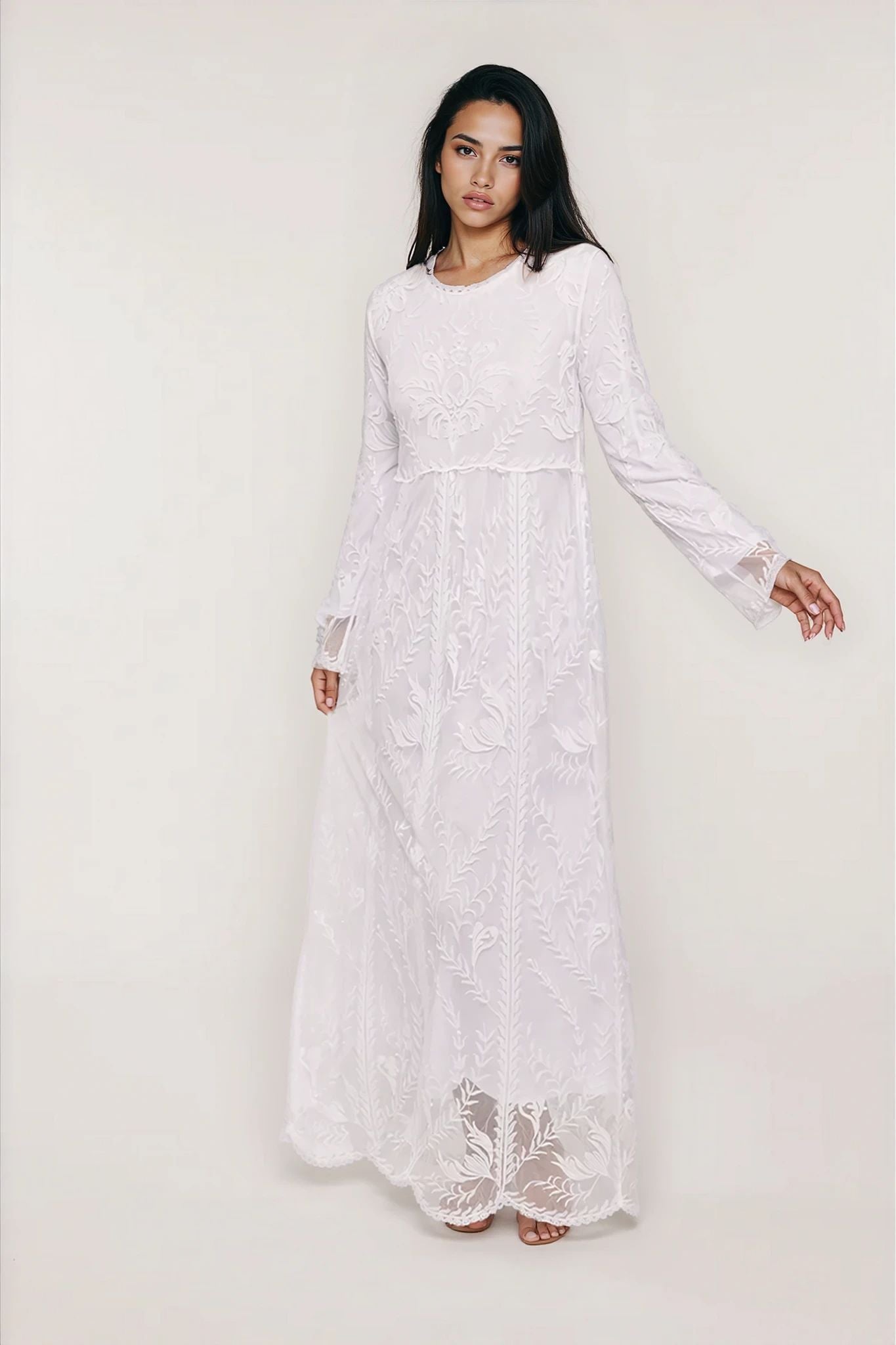 White long sleeve dress