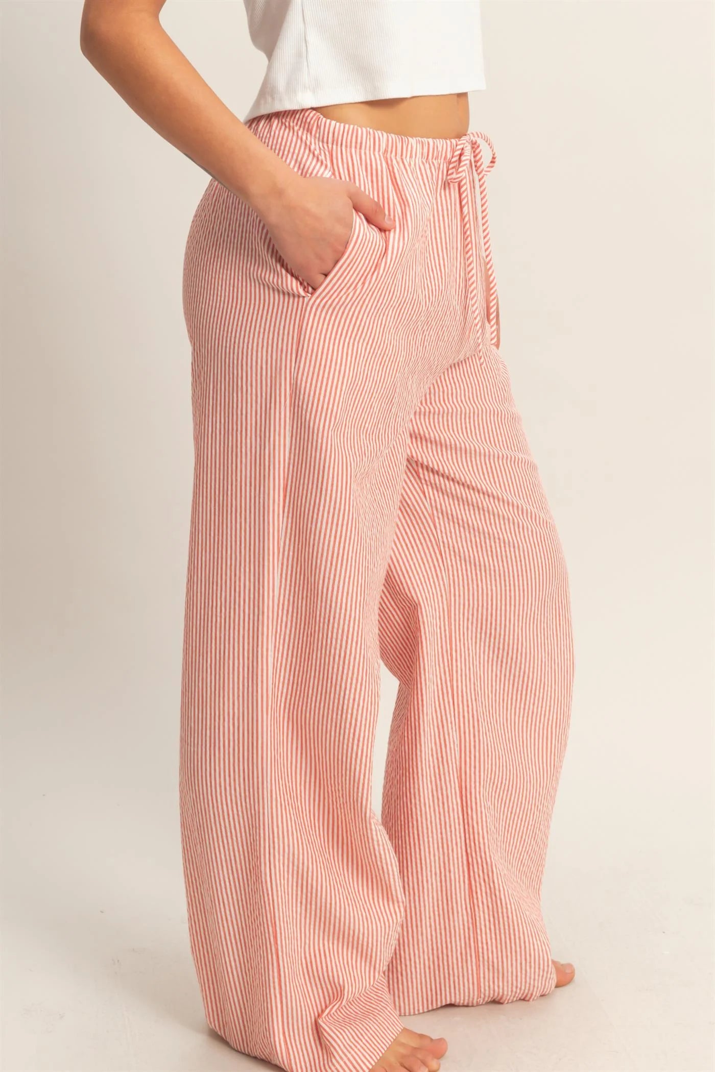 Red Striped Pants