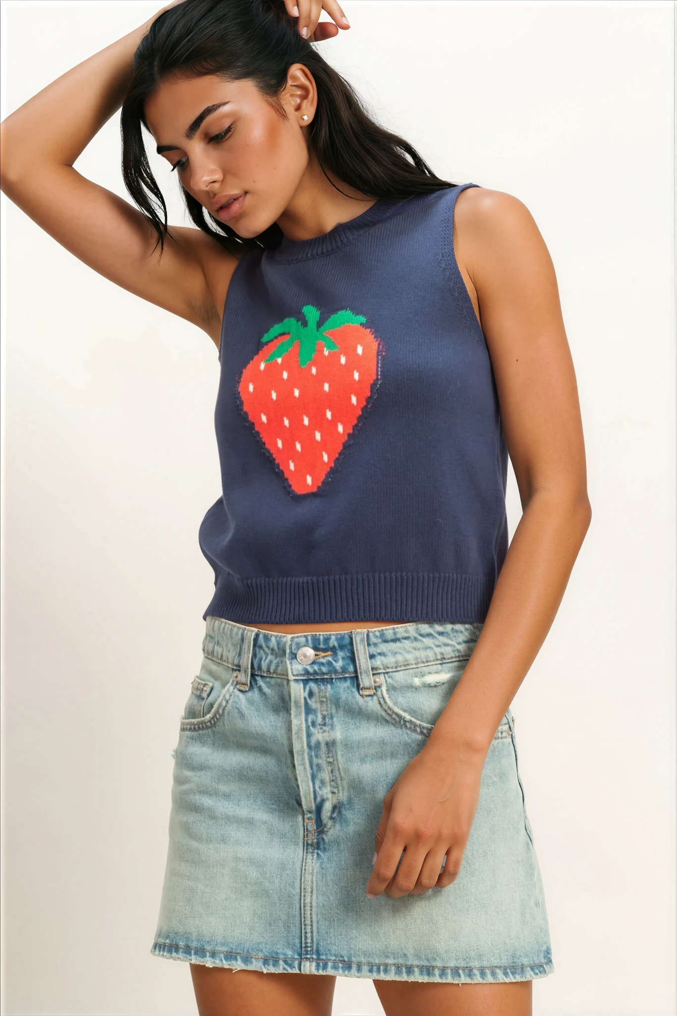 Strawberry Sleeveless Top