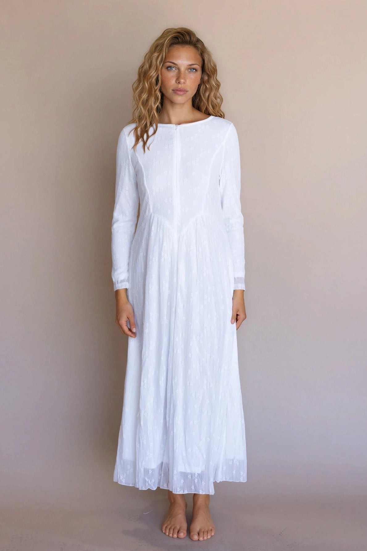 Front Zipper LDS Temple Dress – FEHRNVI