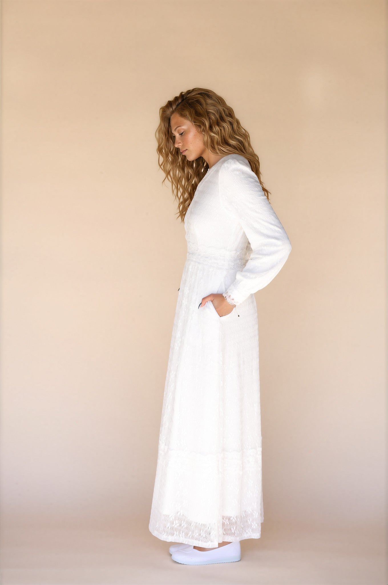White temple dress