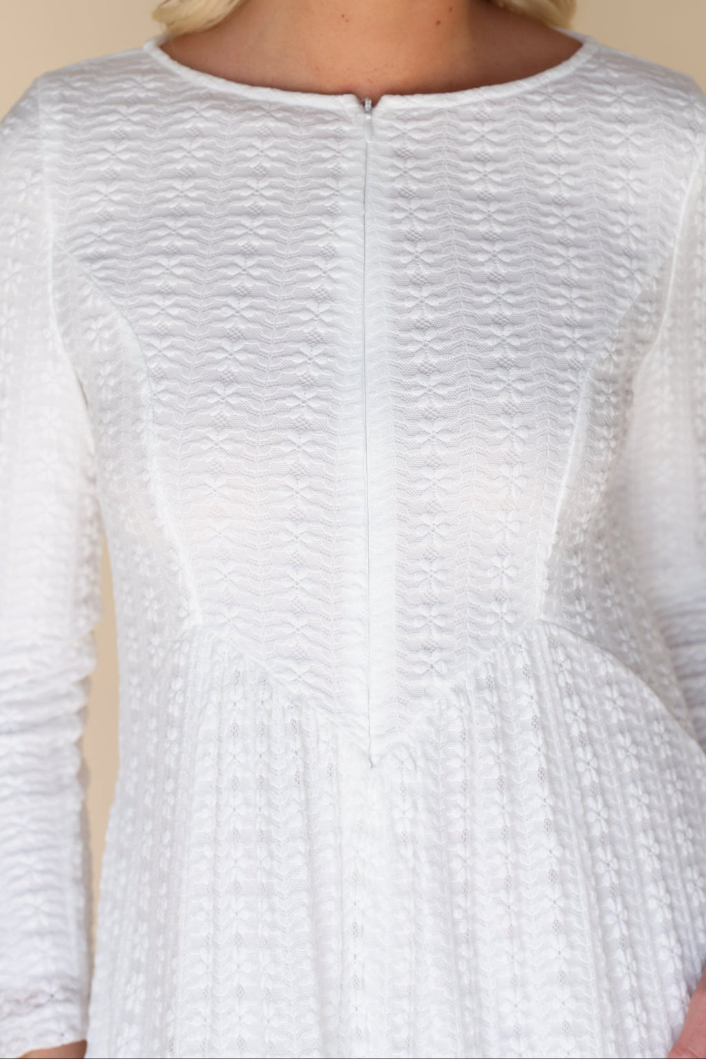 Front zipper lds temple dress