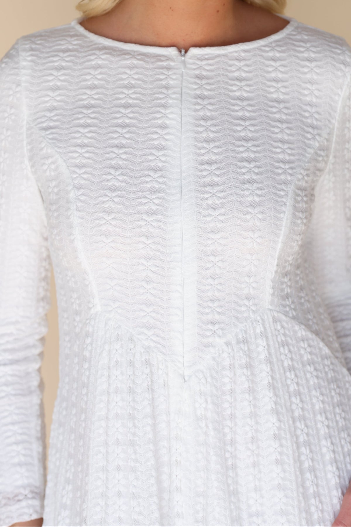 Front zipper lds temple dress