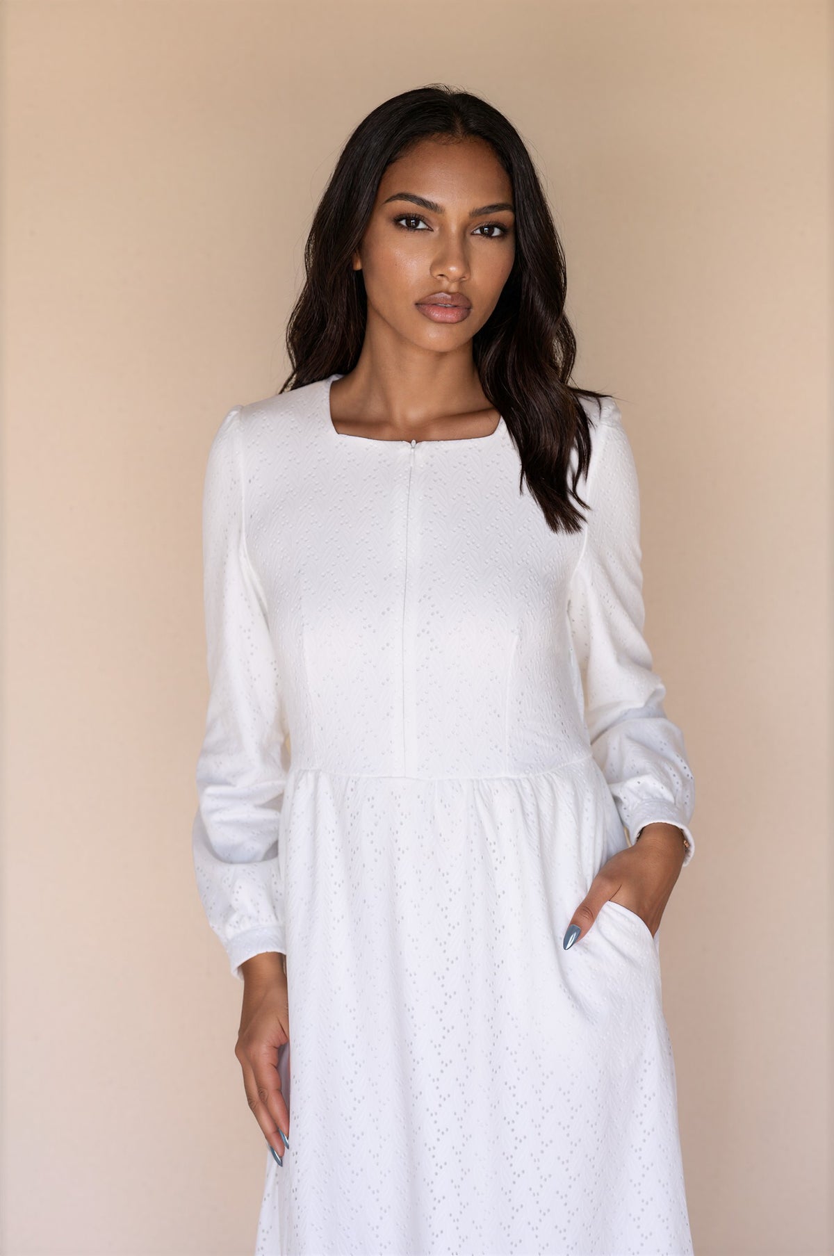 Zip Up LDS Temple Dress