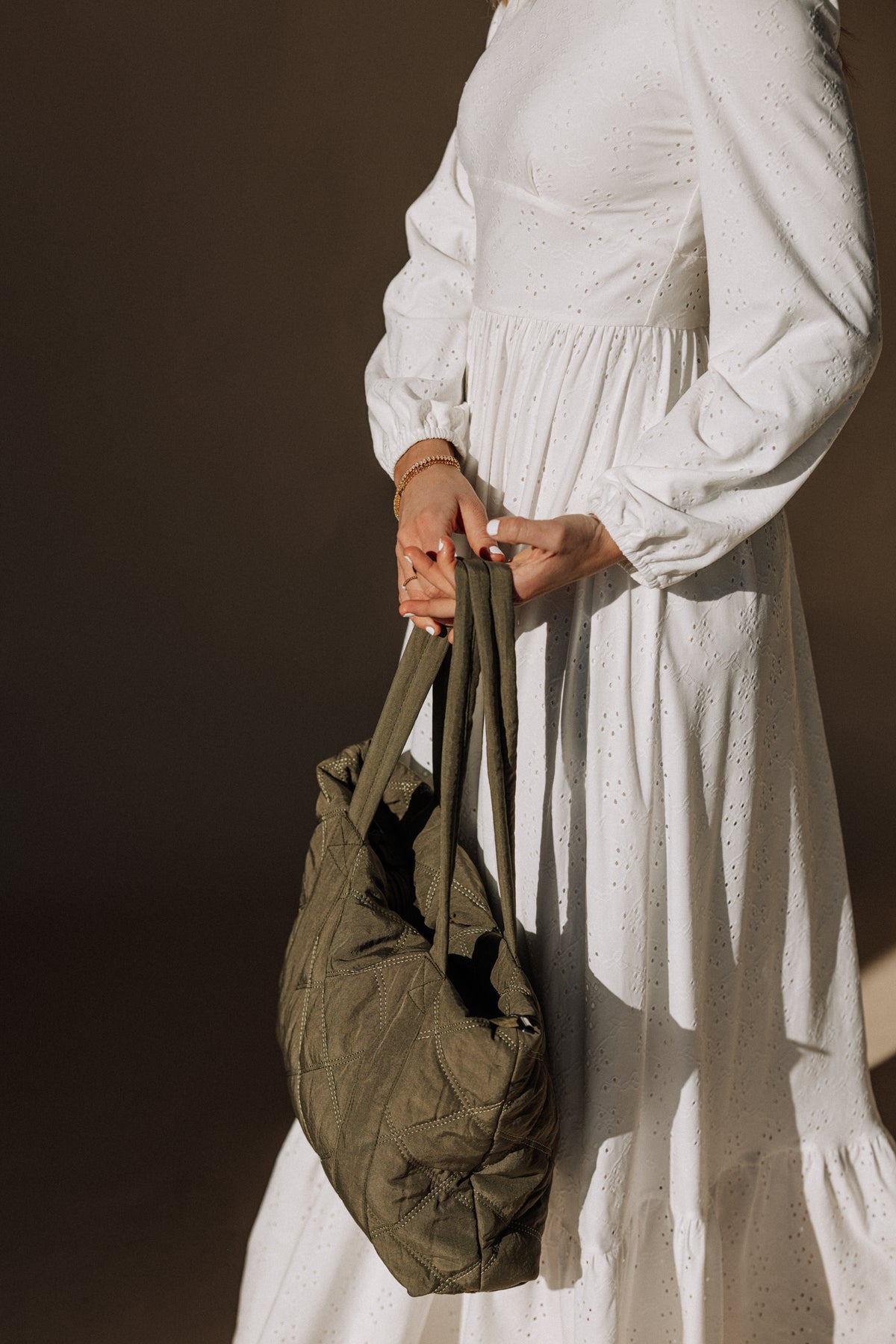 Quilted Tote Temple Bag