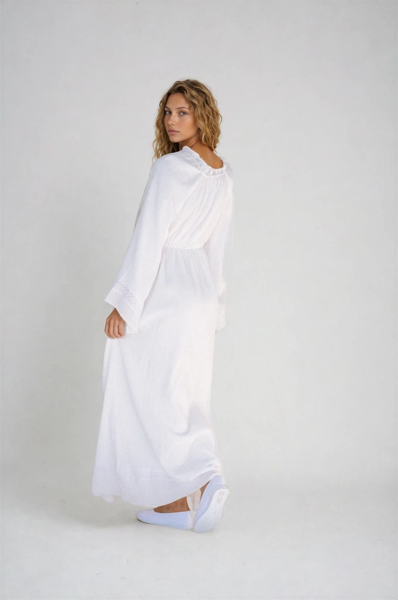 l*m様 mylan Volume Sleeve Dress | Sunshin Layla LDS Temple Dress – FEHRNVI