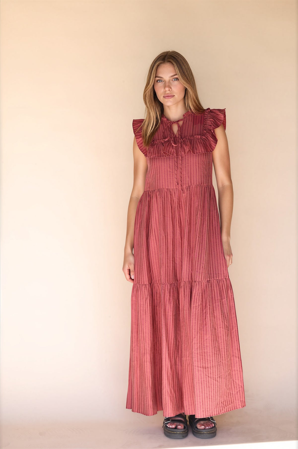 Mary Maxi Dress in Red
