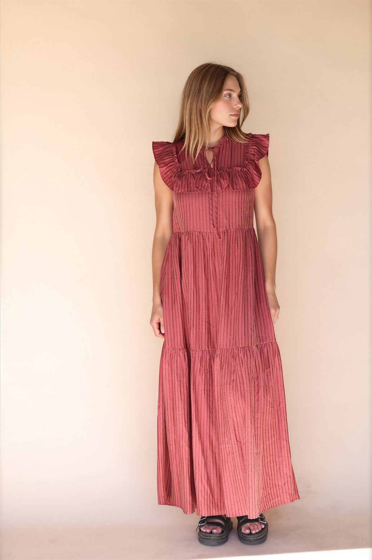 Mary Maxi Dress in Red