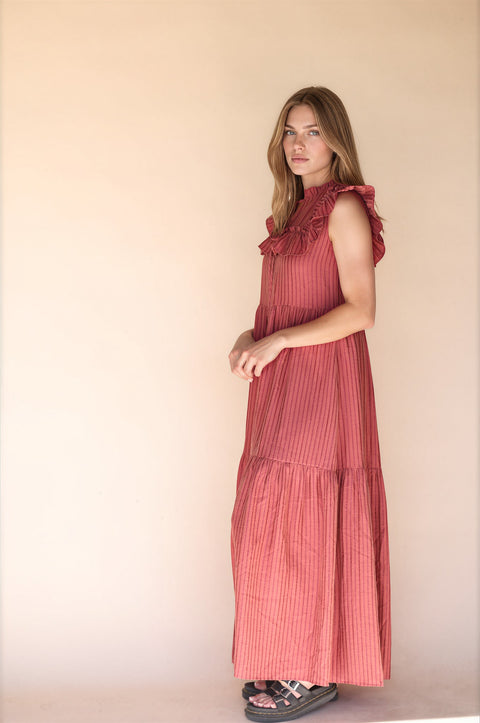 Mary Maxi Dress in Red