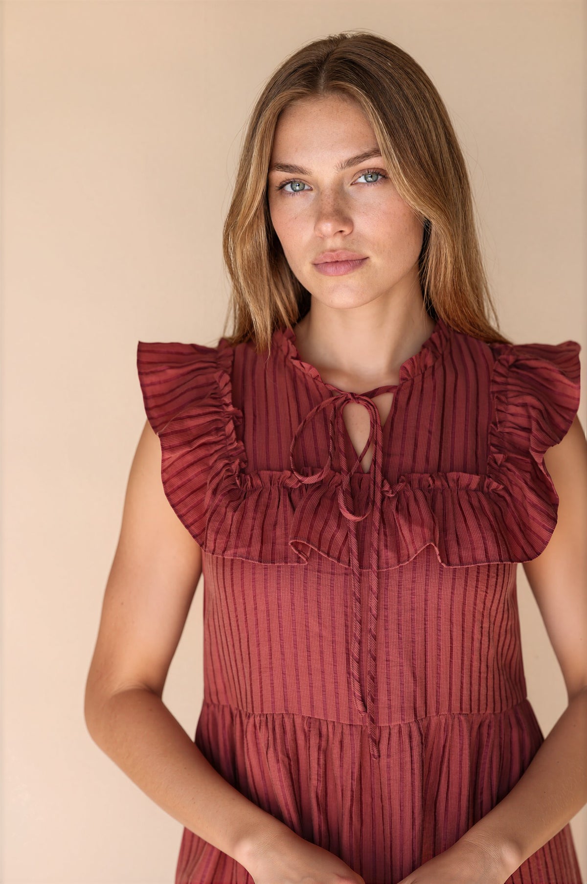 Mary Maxi Dress in Red