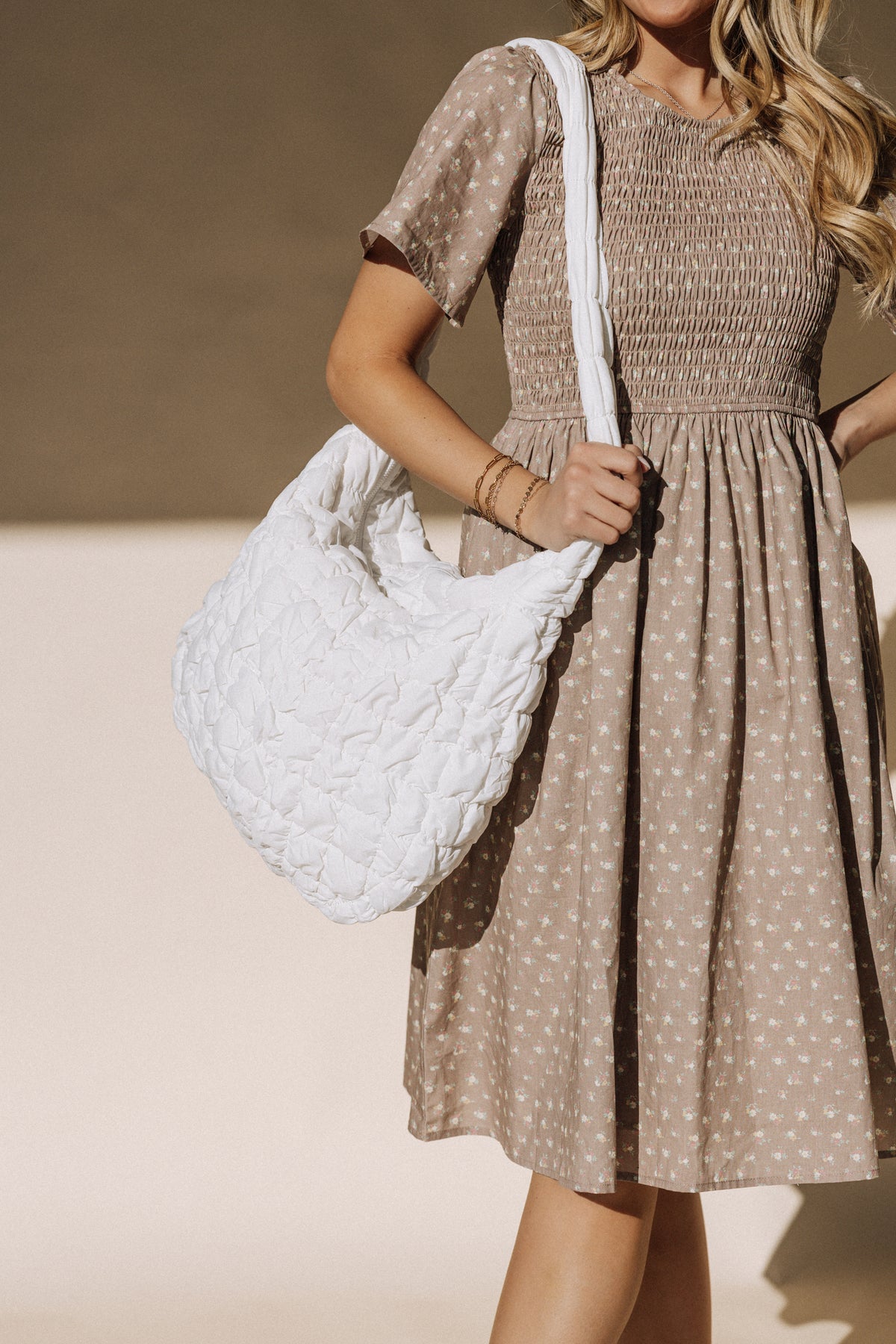 Puff Quilted Temple Shoulder Bag