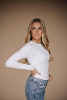 Long Sleep White Top