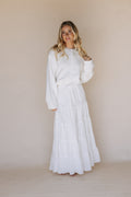 White temple skirt and top