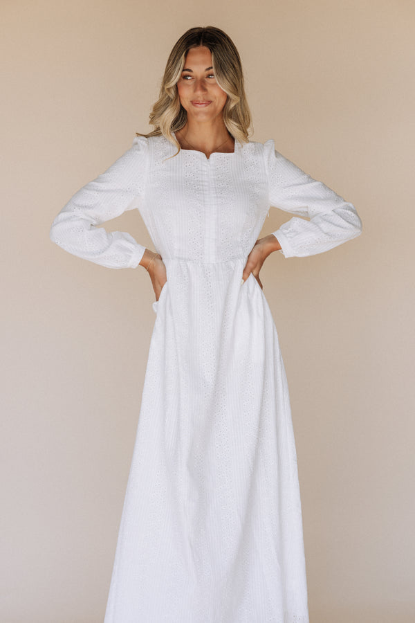 Front zipper lds temple dress 