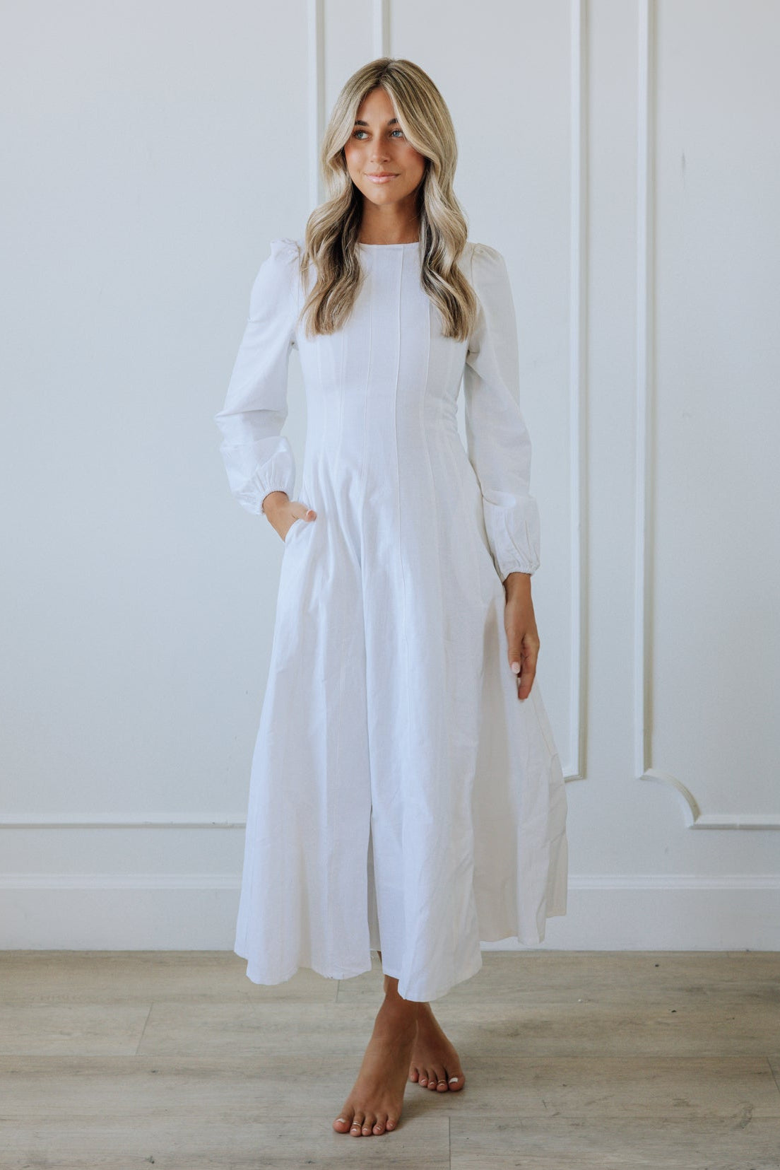 Pleated LDS Temple Dress – FEHRNVI