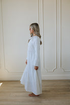 White Long Sleeve maxi dress