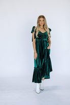 Green Velvet Dress