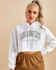 White cropped hoodie
