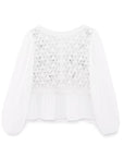 Layered Crochet Vest & Long Sleeve Top