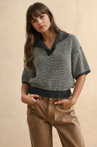 Knitted sweater top for women