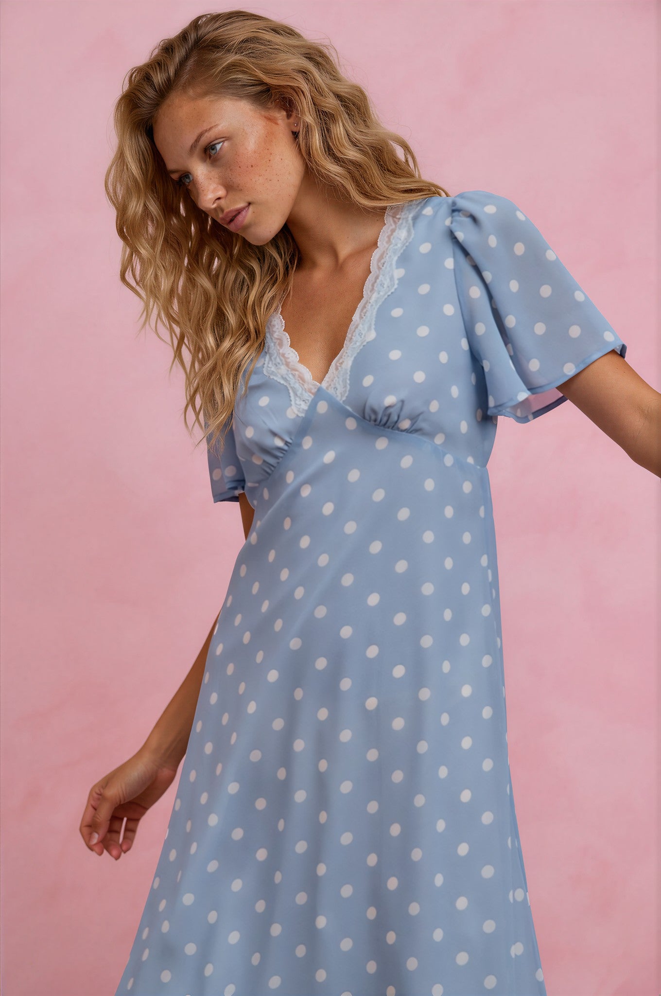Blue Polka Dot Dress
