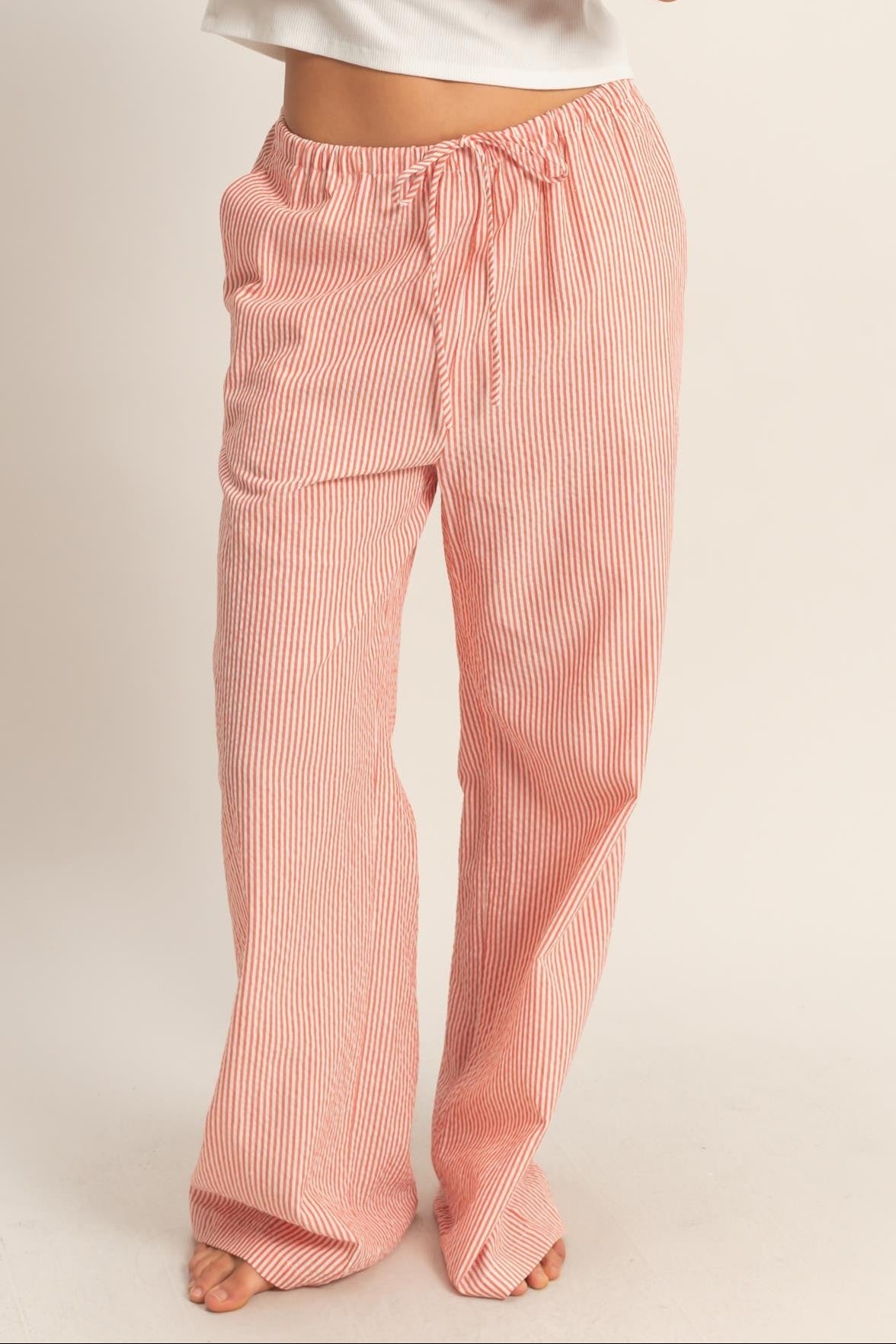 Red Drawstring Pants
