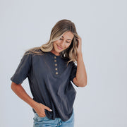 Samantha Top in Charcoal