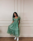 Floral Green Princess Dress