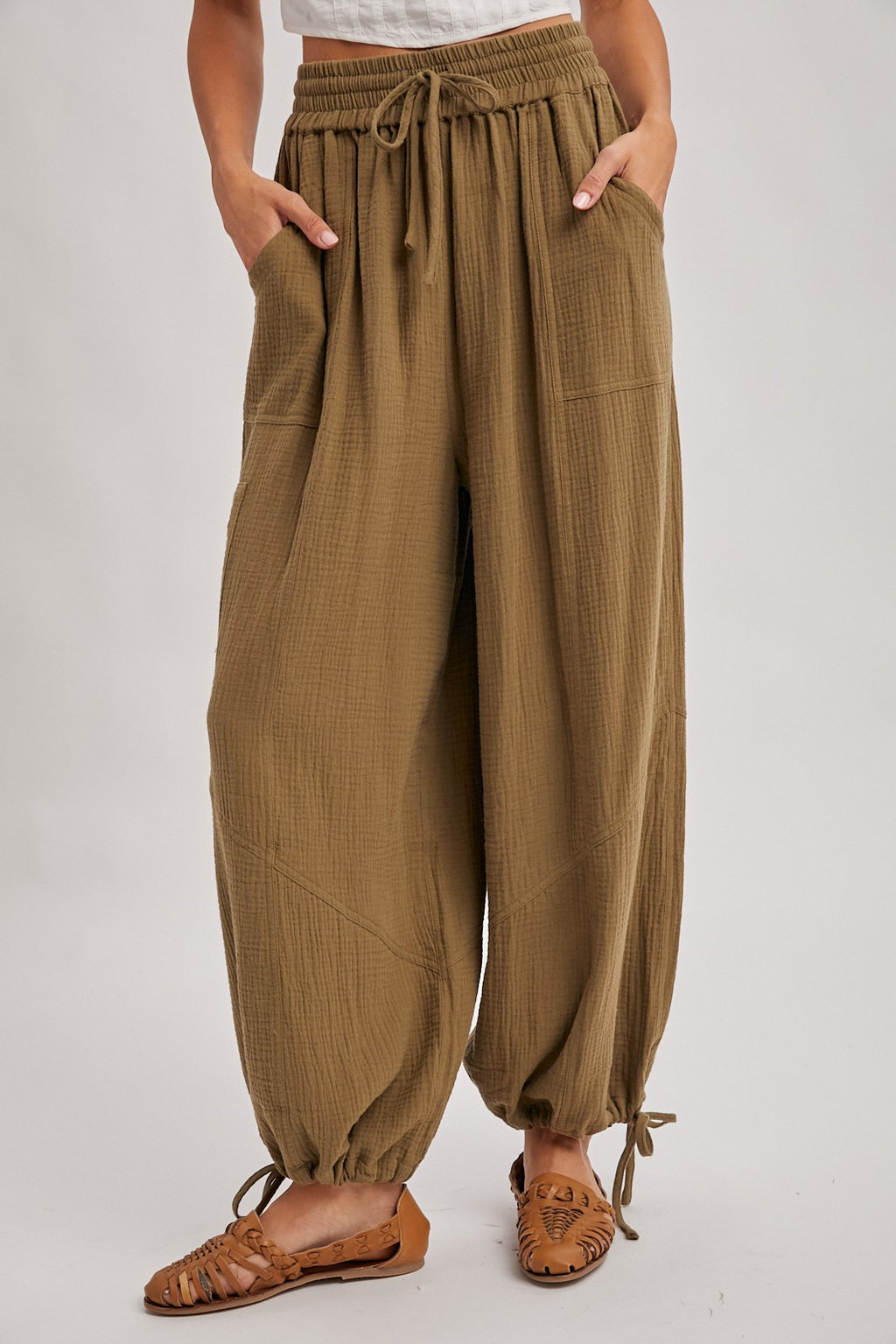 Drawstring Jogger Pants Women