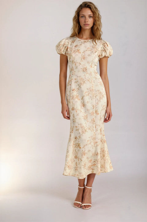 Fall Floral bodycon dress