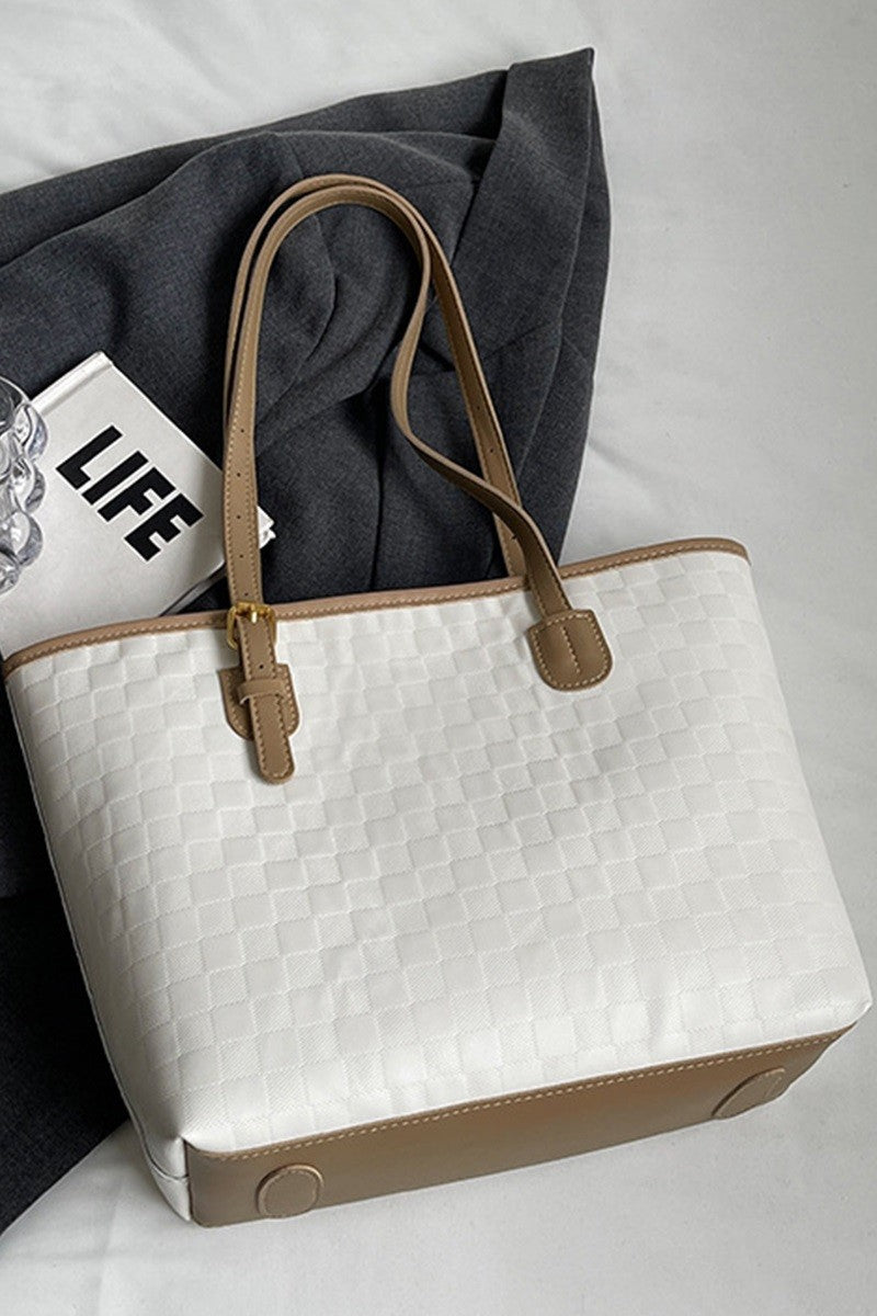 Woven Tote Bag in Ivory