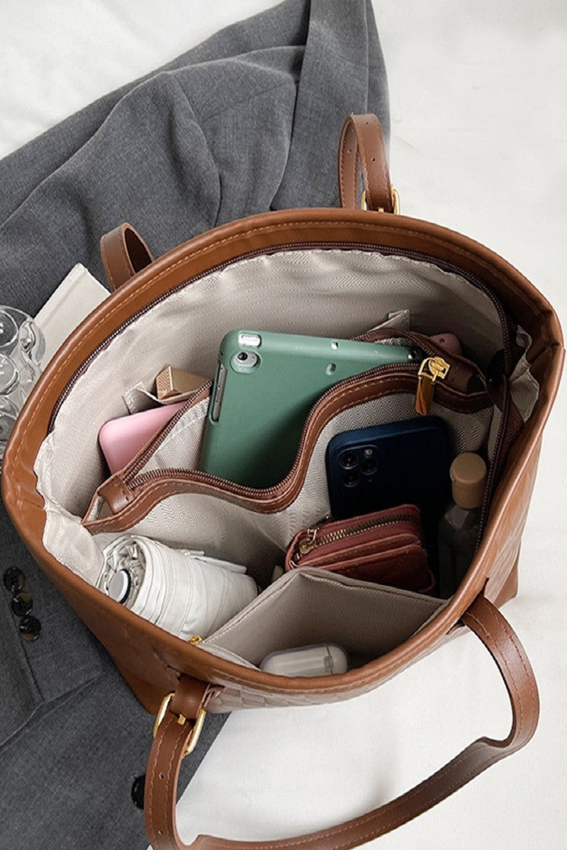 Woven Tote Bag in Ivory