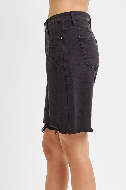 Long denim shorts