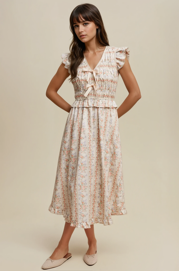 Short Sleeve Midi Dress