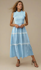 Blue Spring Sleeveless Dresses