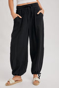 Melody Jogger Drawstring Pants in Black