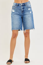 denim blue modest utah shorts