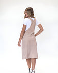 Patty Overall Dress in Taupe