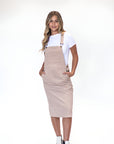 Patty Overall Dress in Taupe