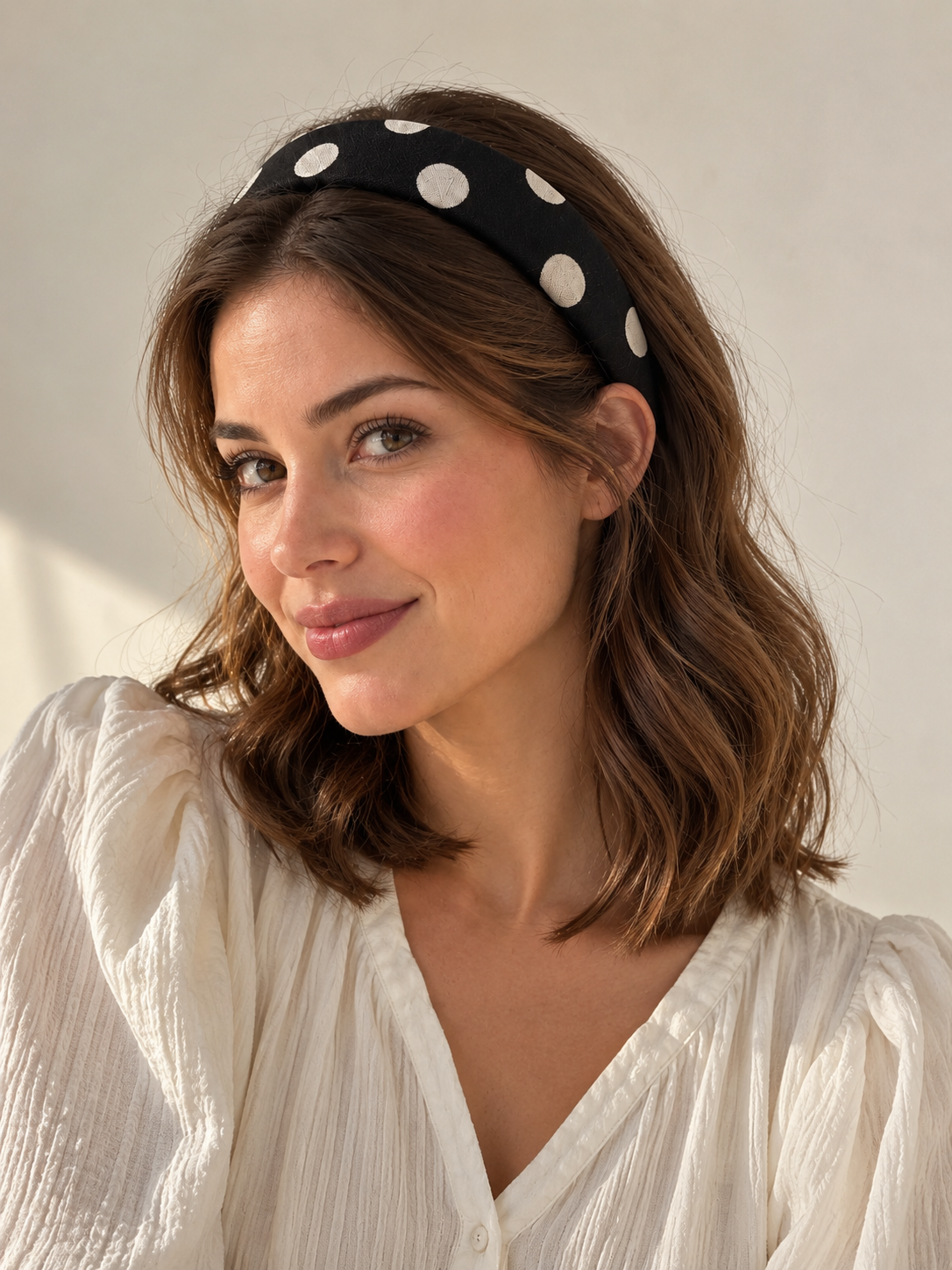 Black Polka Dot Headband