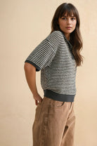 Short sleeve sweater top