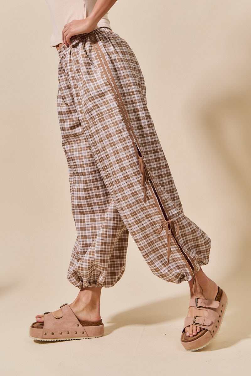 May Checkered Jogger Track Pants